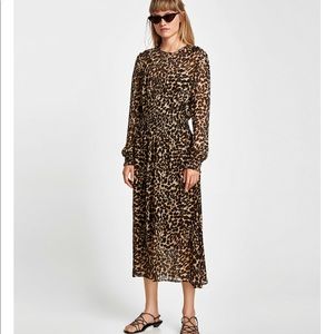 Zara Leopard Dress NEVER WORN